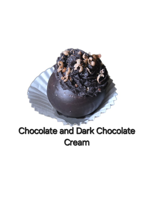 Chocolate and Dark Chocolate Cream Truffle