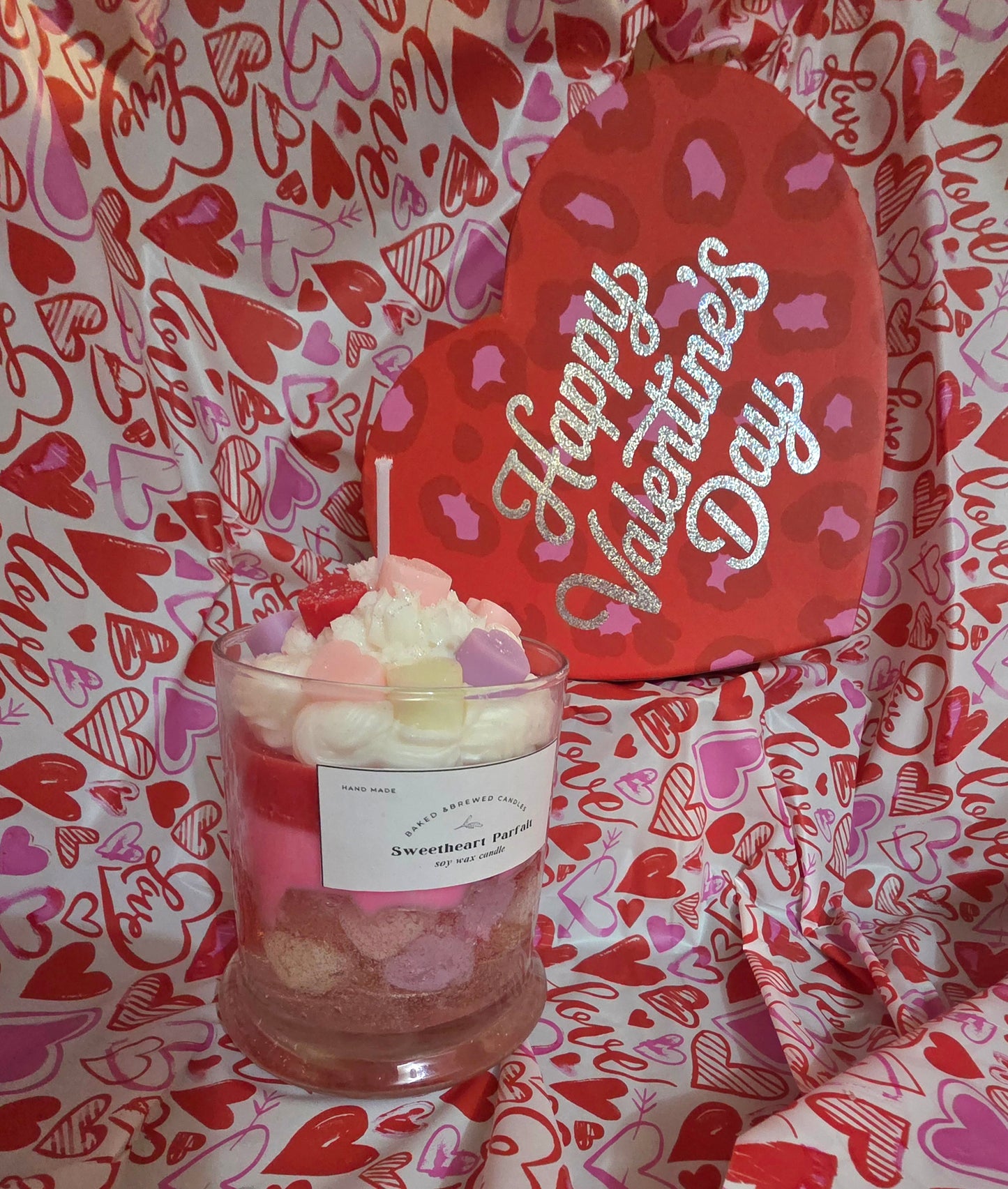 Colorful Sweetheart Valentine Candle