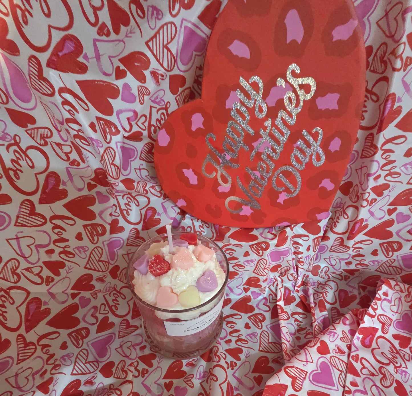 Colorful Sweetheart Valentine Candle