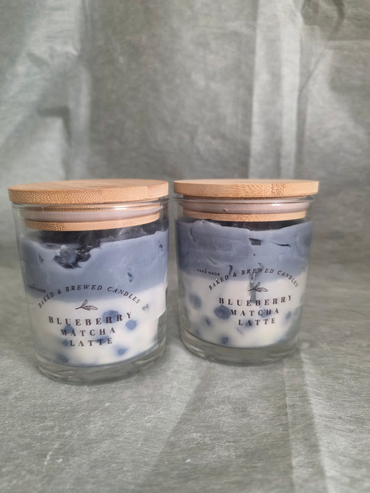 Blueberry Matcha Latte