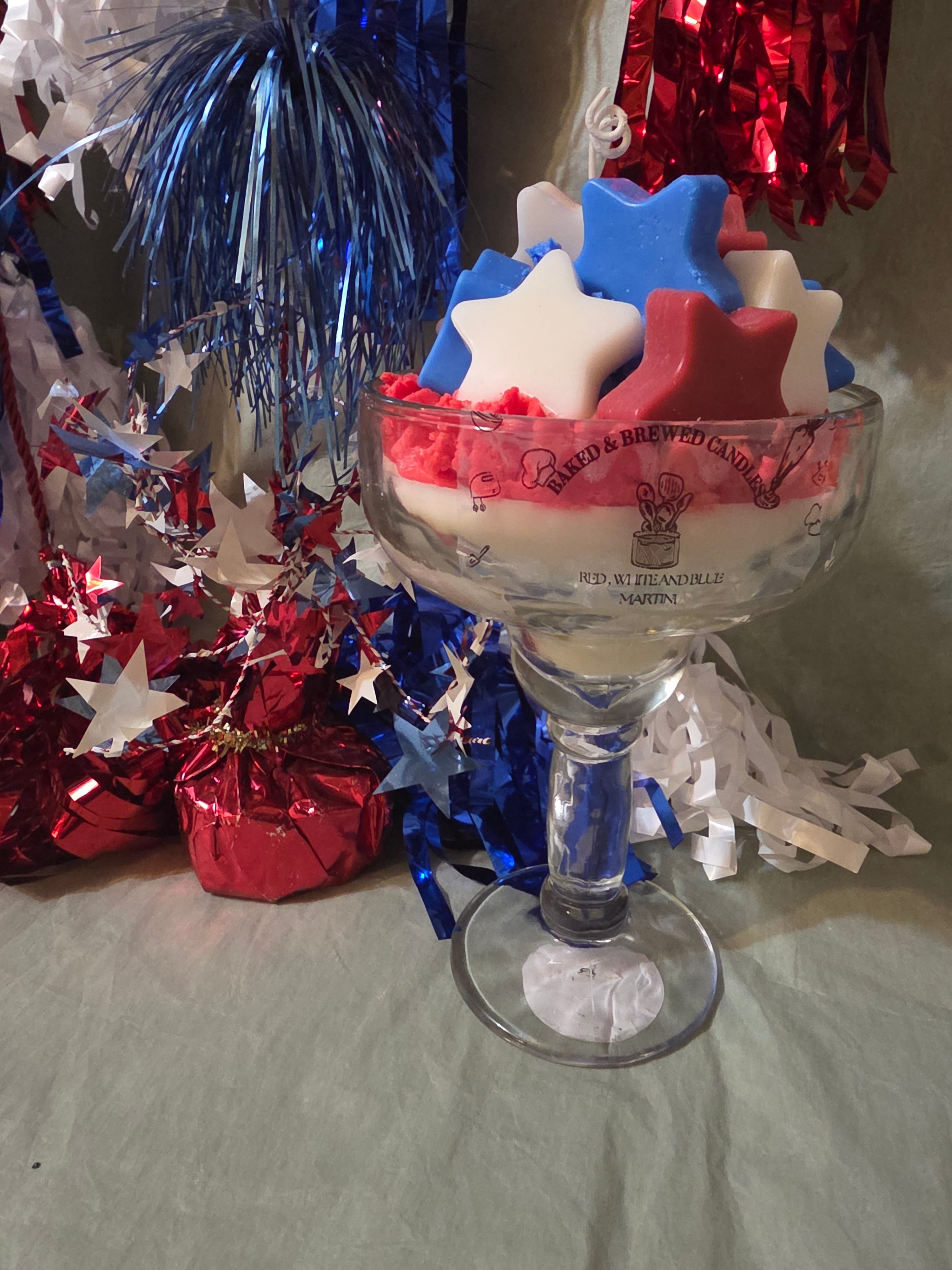 Red White and Blue Martini