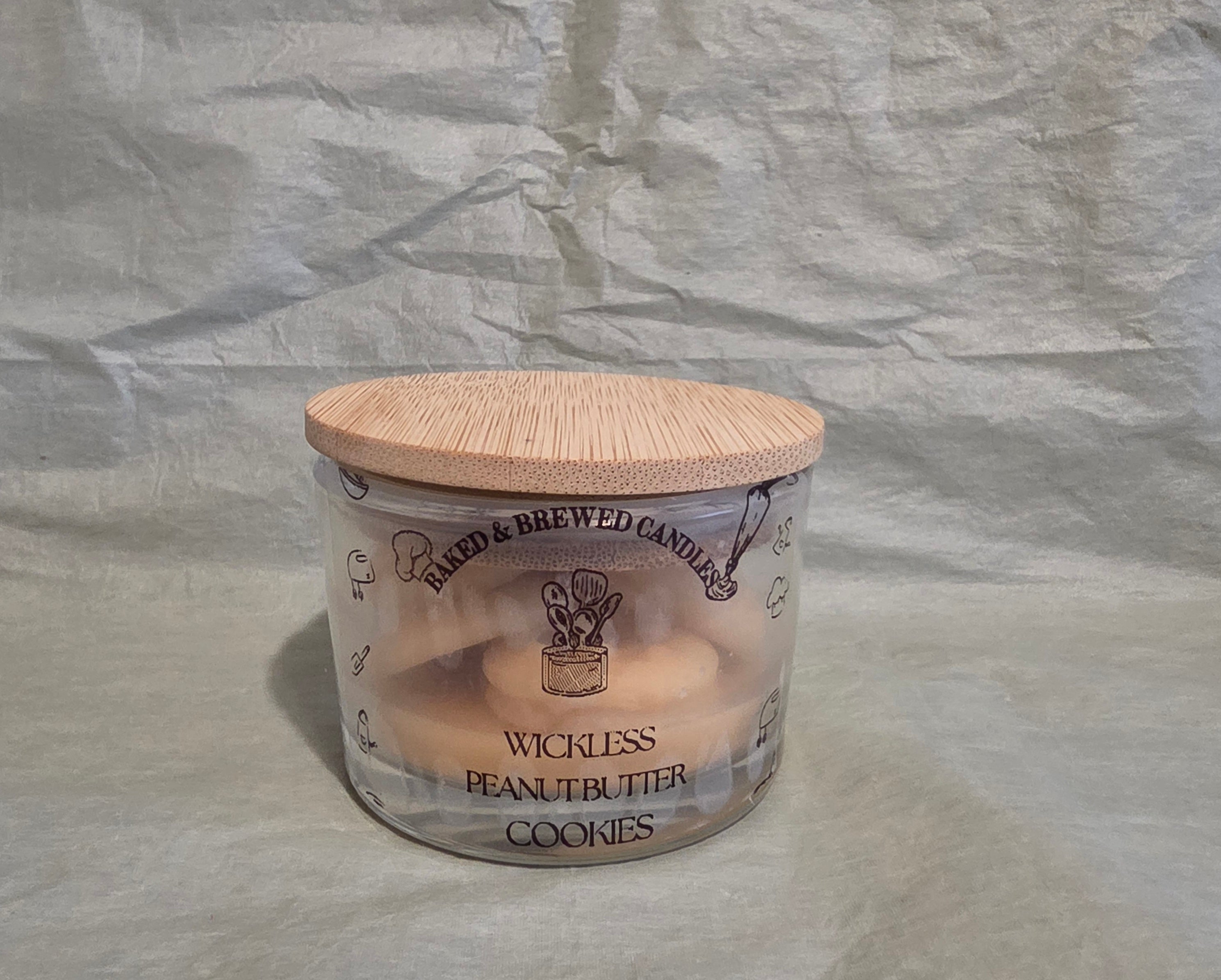 Small Peanut Butter Cookie Wickless Candle
