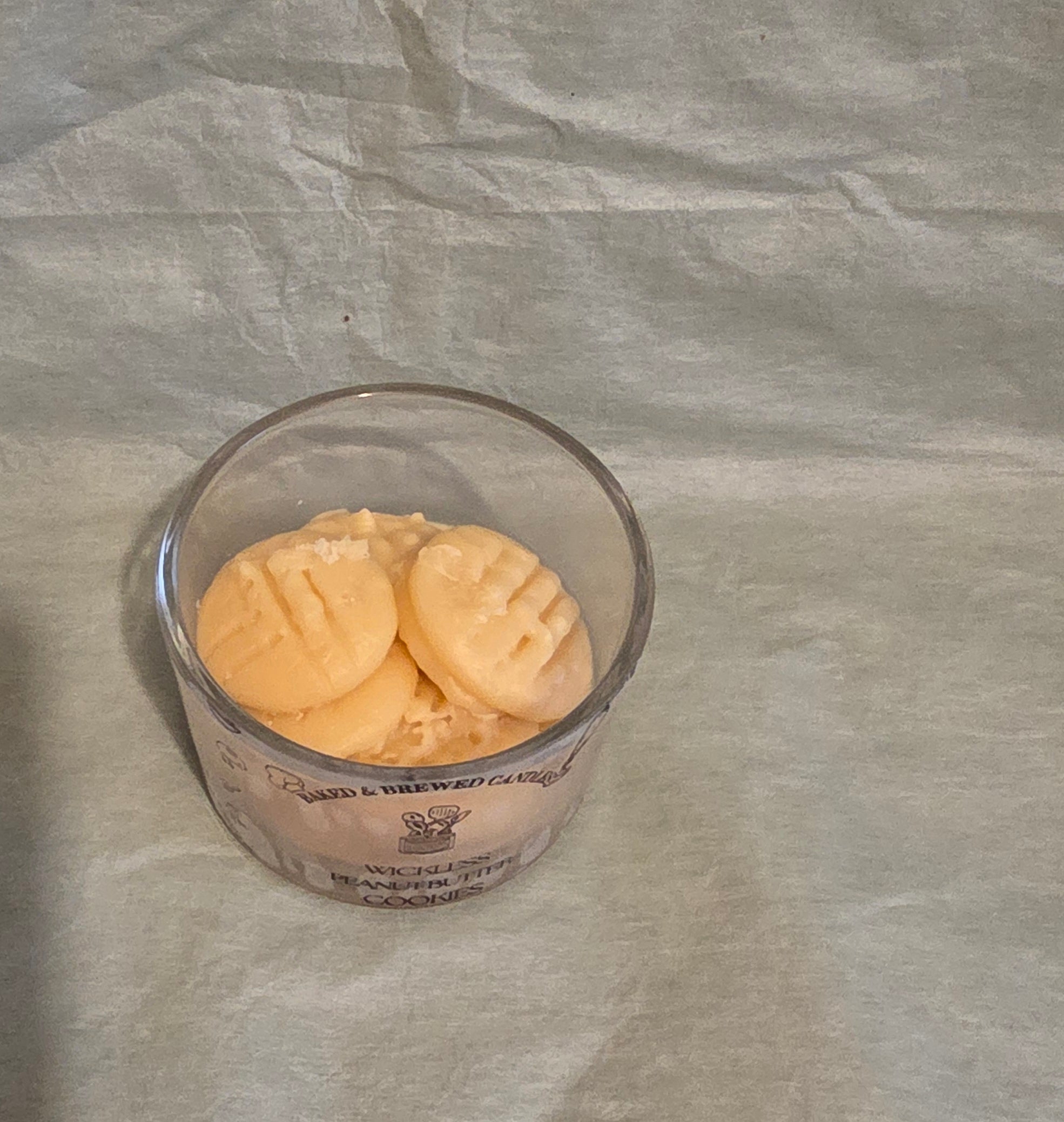 Small Peanut Butter Cookie Wickless Candle